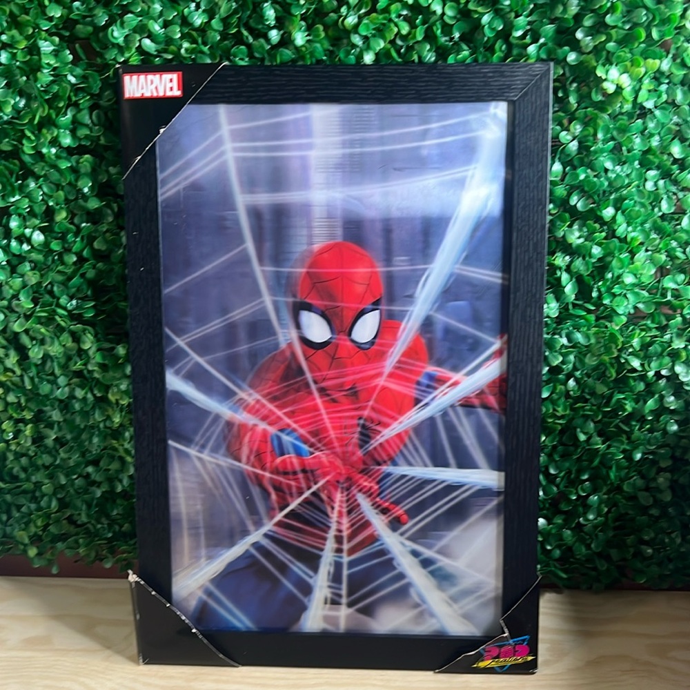 3D Lenticular Amazing Spiderman Marvel Comics Framed Wall Art Superhero